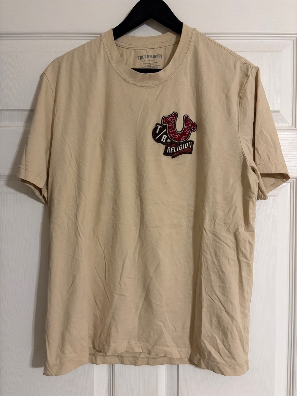 True Religion Fog Embroidered Patch Graphic T-Shirt - Size Large